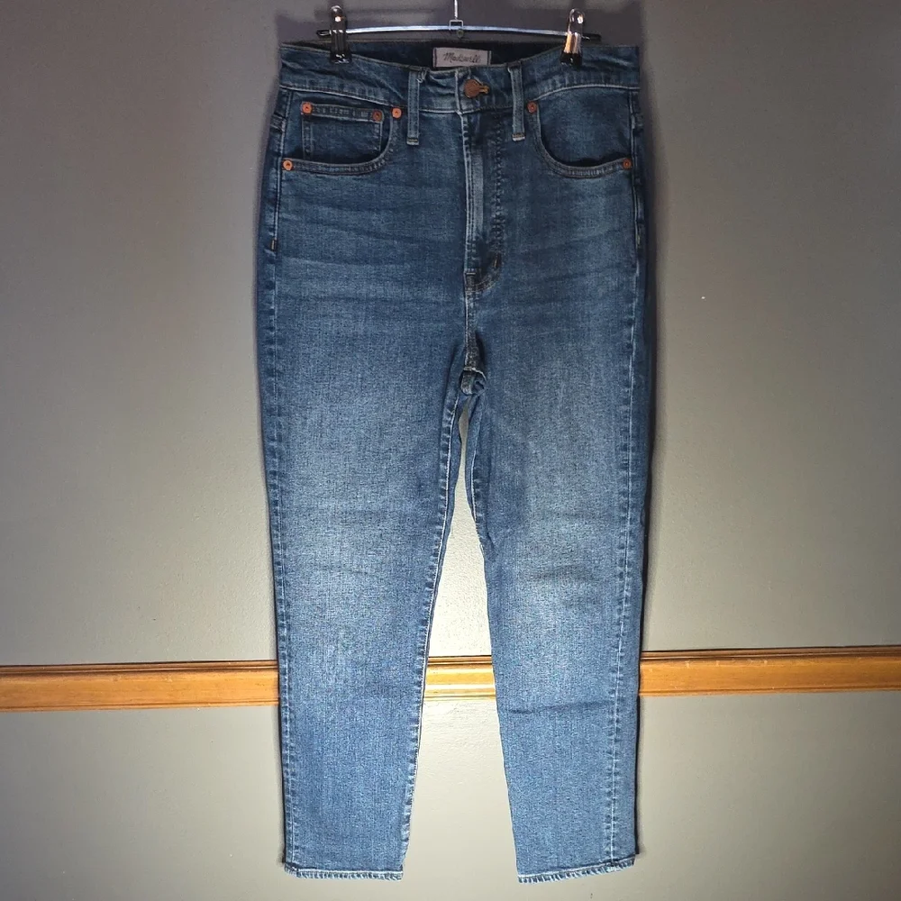Madewell Ankle Cropped Blue Jeans - Picture 1 of 4